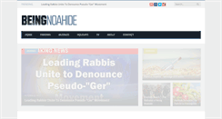 Desktop Screenshot of beingnoahide.com